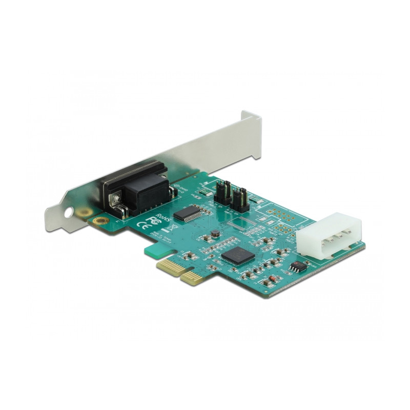 Delock PCI Express x1 Karte zu 1 x Seriell RS-232 High Speed 921K mit Spannungsversorgung