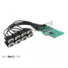 Delock PCI Express x1 Karte zu 8 x Seriell RS-232 High Speed 921K