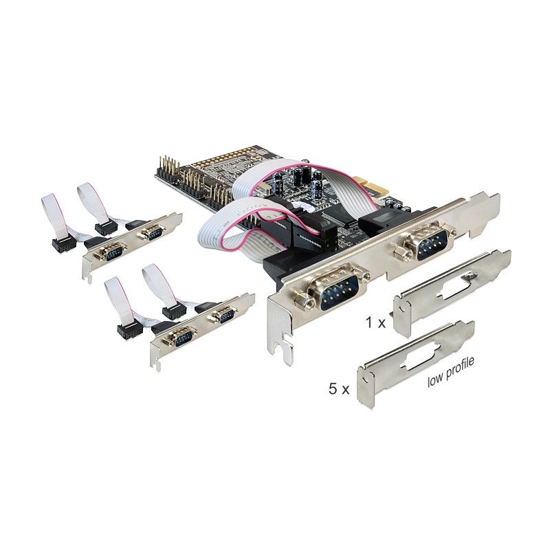 Delock PCI Express x1 Karte zu 6 x Seriell