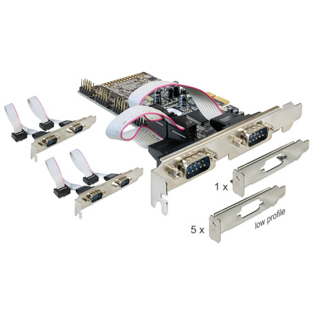 Delock PCI Express x1 Karte zu 6 x Seriell
