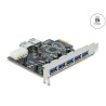 Delock PCI Express x1 Karte zu 5 x extern + 2 x intern USB 5 Gbps