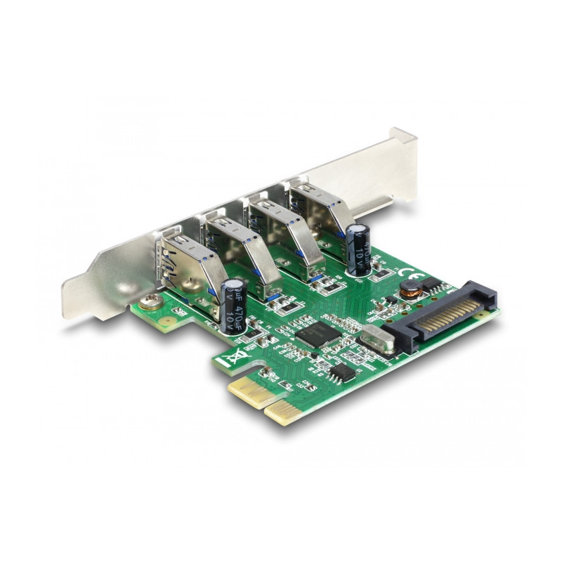 Delock PCI Express x1 Karte zu 4 x extern USB Typ-A Buchse USB 5 Gbps