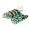 Delock PCI Express x1 Karte zu 4 x extern USB Typ-A Buchse USB 5 Gbps