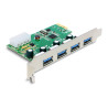 Delock PCI Express x1 Karte zu 4 x extern USB Typ-A Buchse USB 5 Gbps