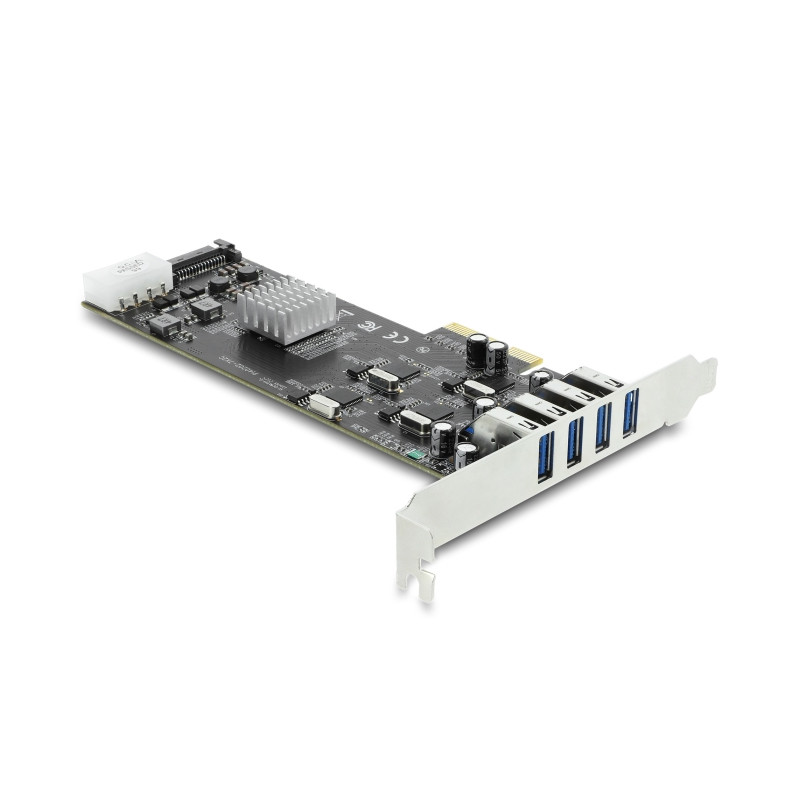 Delock PCI Express x4 Karte zu 4 x extern USB 5 Gbps Quad Channel - Low Profile Formfaktor