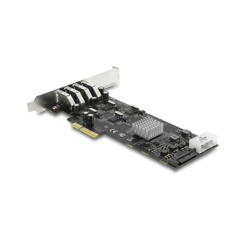 Delock PCI Express x4 Karte zu 4 x extern USB 5 Gbps Quad Channel - Low Profile Formfaktor