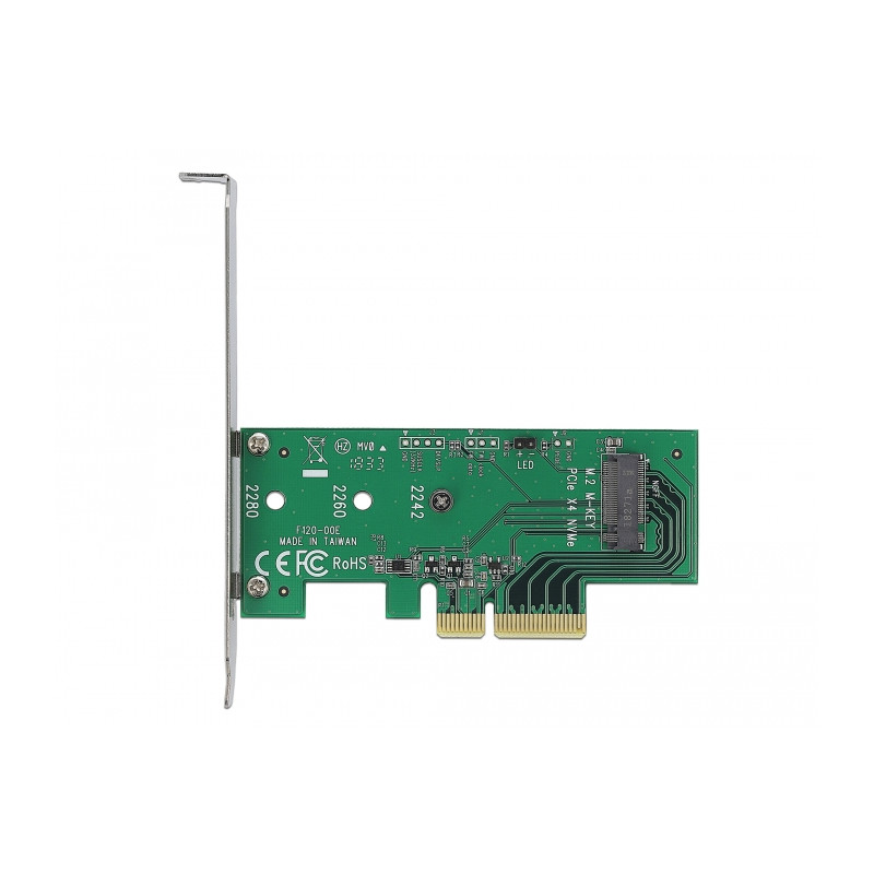 Delock PCI Express x4 Karte - 1 x intern NVMe M.2 Key M 80 mm - Low Profile Form Faktor