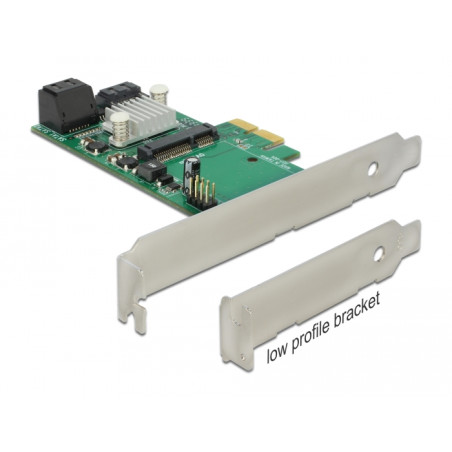 Delock PCI Express x2 Karte - Hybrid 3 x intern SATA 6 Gb/s + 1 x intern mSATA