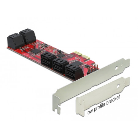 Delock PCI Express x2 Karte - 10 x intern SATA 6 Gb/s - Low Profile Formfaktor