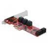 Delock PCI Express x2 Karte - 10 x intern SATA 6 Gb/s - Low Profile Formfaktor