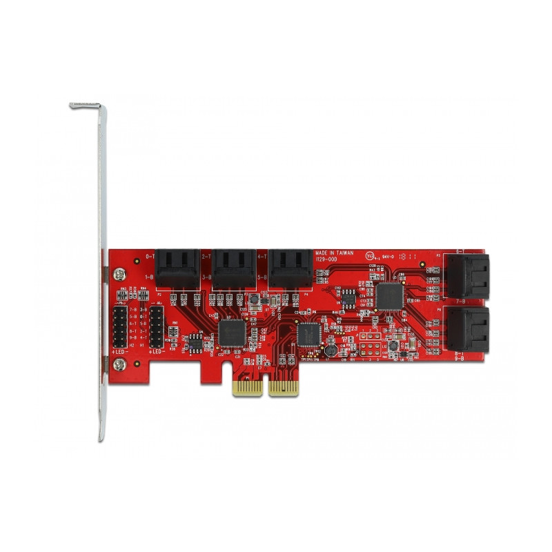 Delock PCI Express x2 Karte - 10 x intern SATA 6 Gb/s - Low Profile Formfaktor