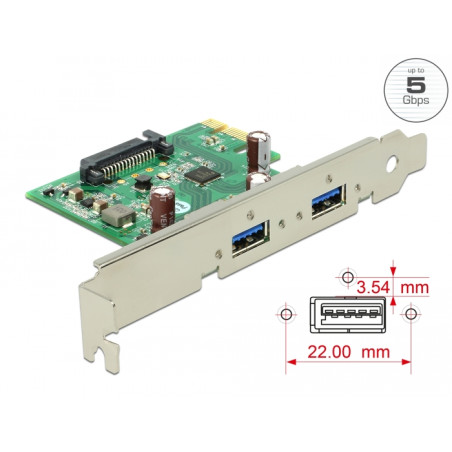 Delock PCI Express x1 Karte - 2 x USB 3.0