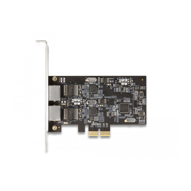 Delock PCI Express x2 Netzwerkkarte 2,5 Gigabit LAN 2 x RJ45 i225