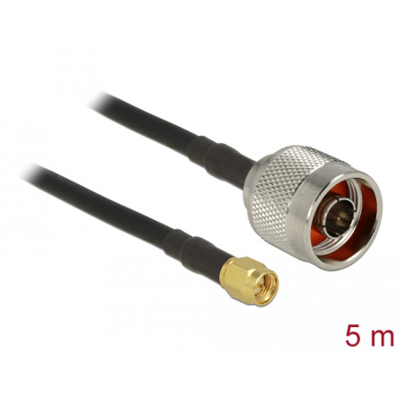 Delock Antennenkabel N Stecker - SMA Stecker CFD200/RF200 5 m low loss