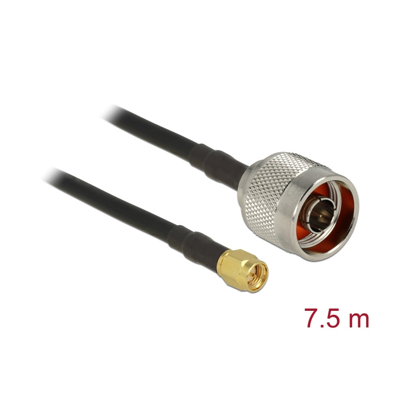Delock Antennenkabel N Stecker - SMA Stecker CFD200/RF200 7,5 m low loss