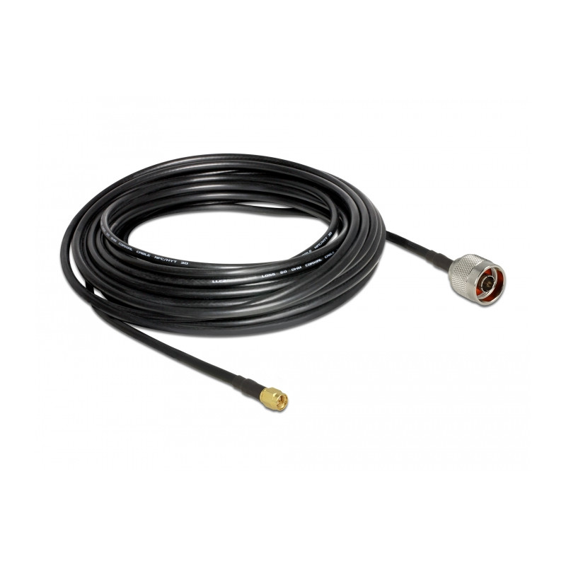 Delock Antennenkabel N Stecker - SMA Stecker CFD200 10 m low loss