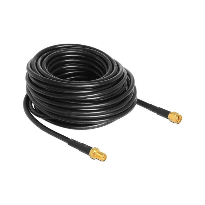 Delock Antennenkabel SMA Stecker - SMA Buchse CFD/RF200 15 m low loss