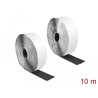 Delock Klettband selbstklebend mit Haft- und Flauschband L 10 m x B 50 mm schwarz