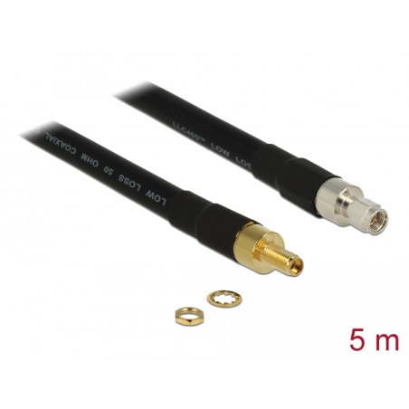 Delock Antennenkabel SMA Stecker - SMA Buchse CFD400 LLC400 5 m low loss