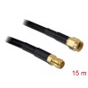 Delock Antennenkabel RP-SMA Stecker - RP-SMA Buchse CFD/RF200 15 m low loss