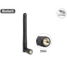 Delock WLAN 802.11 ac/a/b/g/n Antenne SMA Stecker 2 dBi omnidirektional mit Kippgelenk schwarz