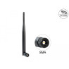 Delock WLAN Antenne 802.11 ac/a/b/g/n SMA 4 - 5 dBi omnidirektional Gelenk schwarz