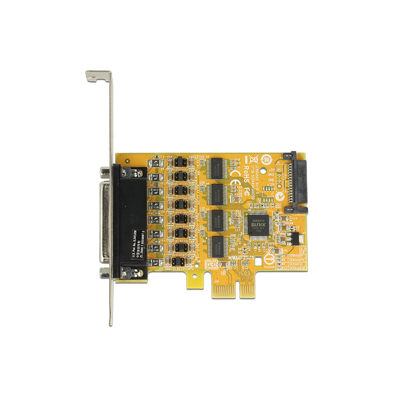 Delock PCI Express x1 Karte zu 4 x Seriell mit Spannungsversorgung