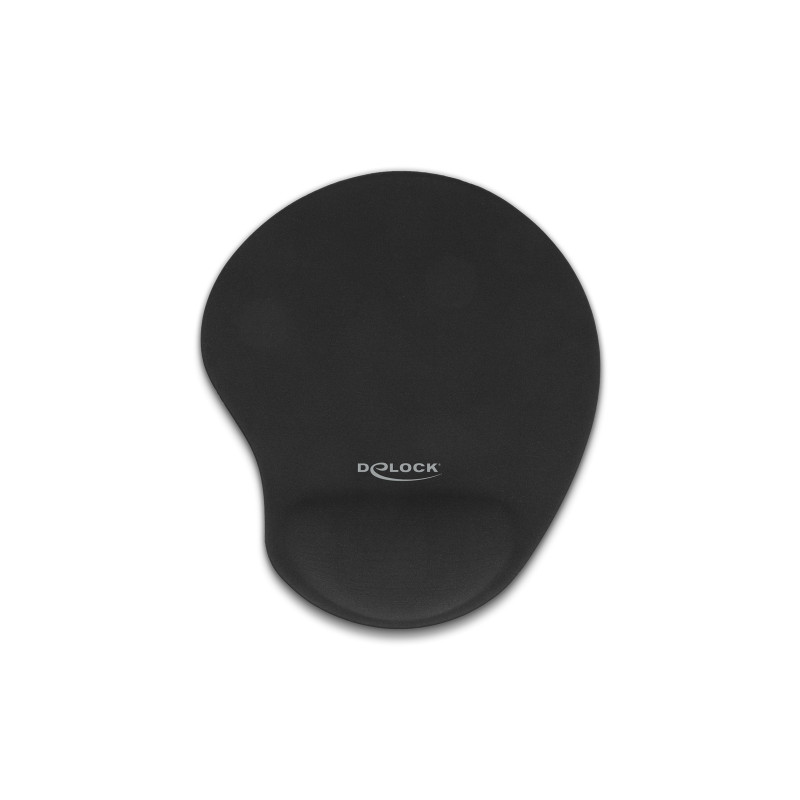 Delock Ergonomisches Mauspad mit Gel Handballenauflage schwarz 230 x 202 x 24 mm