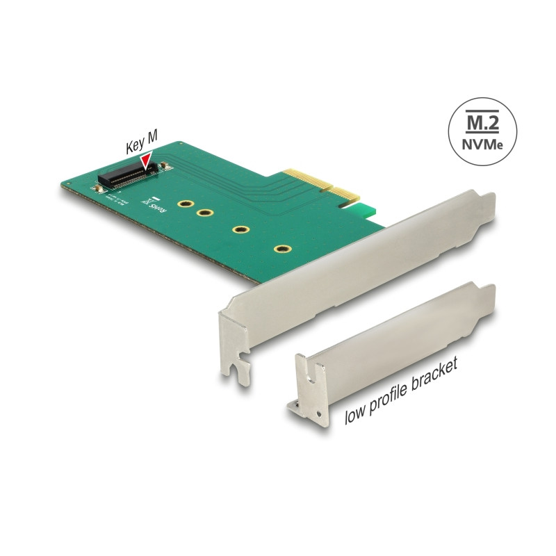 Delock PCI Express x4 Karte - 1 x intern NVMe M.2 Key M 110 mm - Low Profile Form Faktor