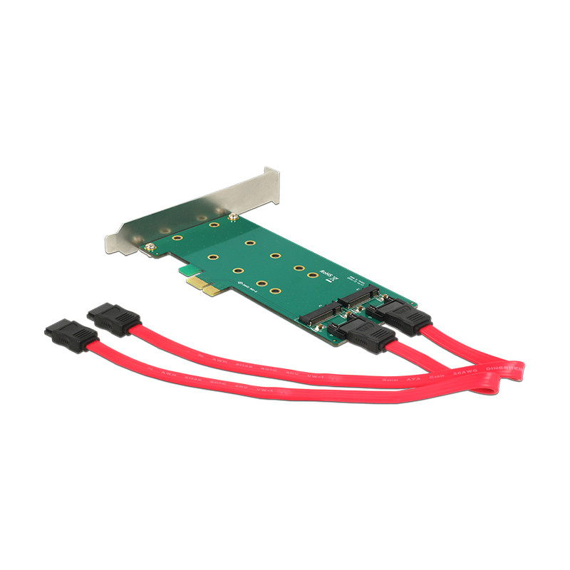 Delock PCI Express x1 Karte - 2 x intern M.2 Key B 110 mm - Low Profile Form Faktor