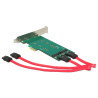 Delock PCI Express x1 Karte - 2 x intern M.2 Key B 110 mm - Low Profile Form Faktor