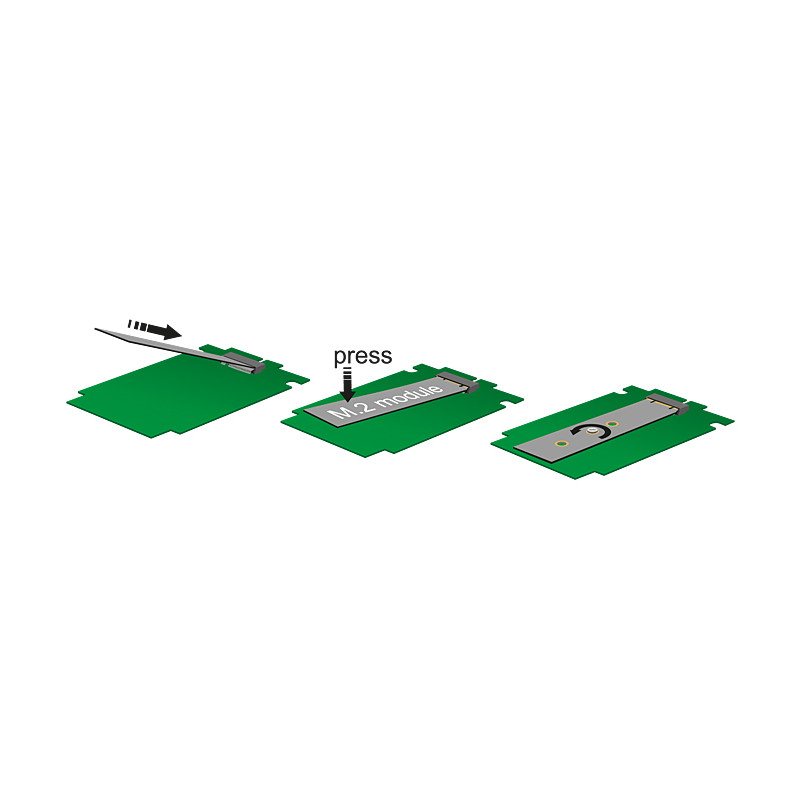 Delock PCI Express x1 Karte - 2 x intern M.2 Key B 110 mm - Low Profile Form Faktor