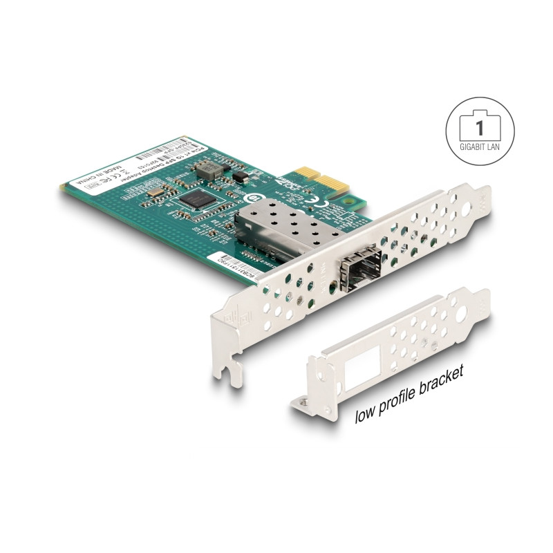 Delock PCI Express x1 Netzwerkkarte Gigabit LAN 1 x SFP i210