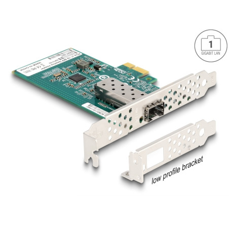 Delock PCI Express x1 Netzwerkkarte Gigabit LAN 1 x SFP i210