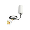 Delock WLAN 802.11 ac/a/h/b/g/n Antenne SMA Stecker 1,4 - 3,0 dBi omnidirektional mit Anschlusskabel ULA100 1 m weiß outdoor