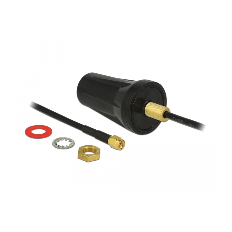 Delock ISM 433 MHz Antenne SMA Stecker 2 dBi omnidirektional schwarz Dachmontage outdoor