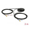 Navilock Multiband GNSS UMTS GSM LTE SMA 28 dBi / 2 dBi Antenne 2 x 2 m RG-174 omnidirektional Montageplatte