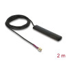 Delock GSM UMTS LTE WLAN 2,4 GHz Antenne SMA Stecker 2 dBi omnidirektional starr schwarz Klebemontage