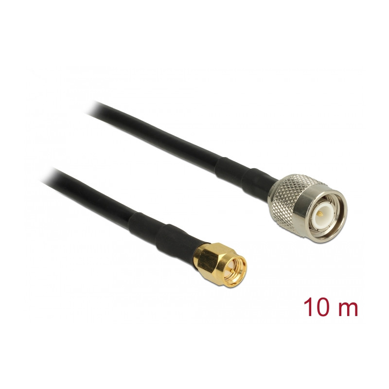 Delock Antennenkabel TNC Stecker - SMA Stecker RG-58 C/U 10 m