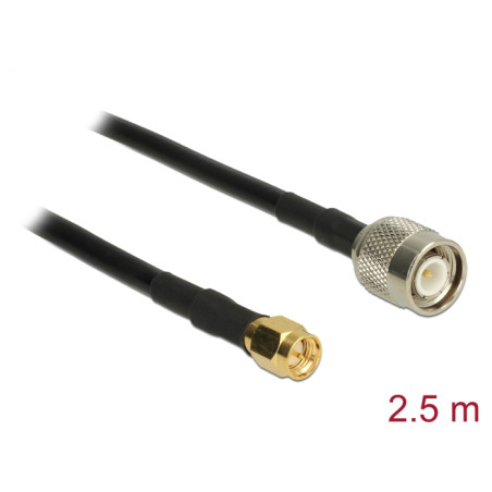 Delock Antennenkabel TNC Stecker - SMA Stecker RG-58 C/U 2,5 m