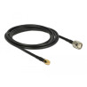 Delock Antennenkabel TNC Stecker - SMA Stecker RG-58 C/U 2,5 m