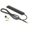 Delock LTE Antenne MMCX Stecker 3 dBi omnidirektional starr schwarz Klebemontage