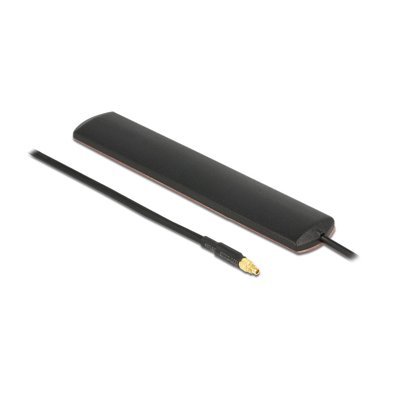 Delock LTE Antenne MMCX Stecker 3 dBi omnidirektional starr schwarz Klebemontage