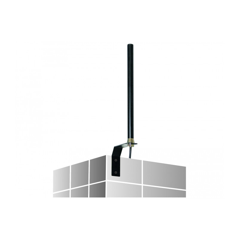 Delock LTE UMTS GSM Antenne SMA Stecker 3 dBi omnidirektional starr mit Anschlusskabel RG-58, 3 m Wandmontage outdoor schwarz