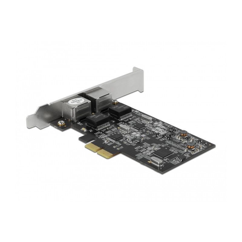 Delock PCI Express x2 Netzwerkkarte 2,5 Gigabit LAN 2 x RJ45 RTL8125