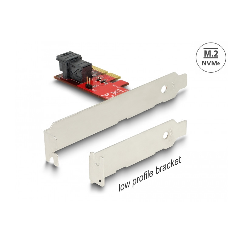 Delock PCI Express x4 Karte - 1 x intern SFF-8643 NVMe - Low Profile Formfaktor