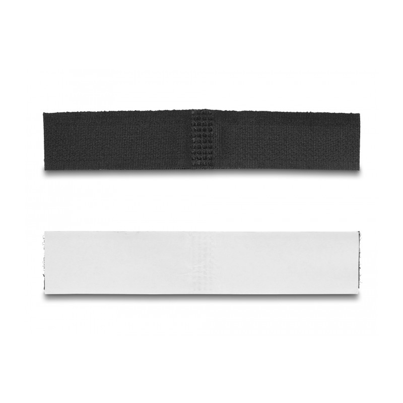 Delock Klett-Kabelhalter selbstklebend L 110 mm x B 20 mm Set 10 Stück schwarz