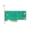 Delock PCI Express x4 Karte - 2 x intern M.2 Key B mit RAID - Low Profile Form Faktor