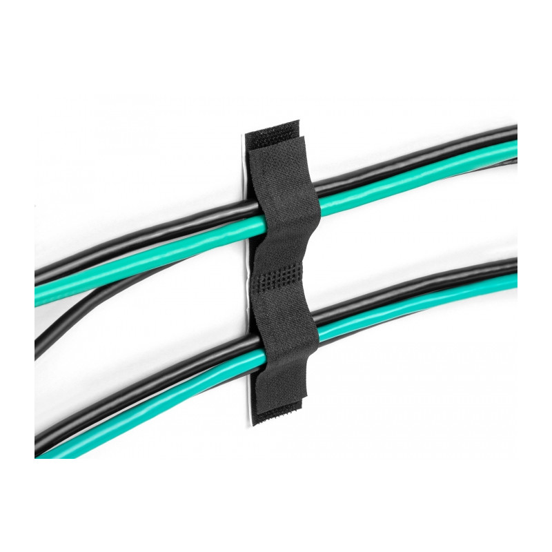 Delock Klett-Kabelhalter selbstklebend L 110 mm x B 20 mm Set 10 Stück schwarz