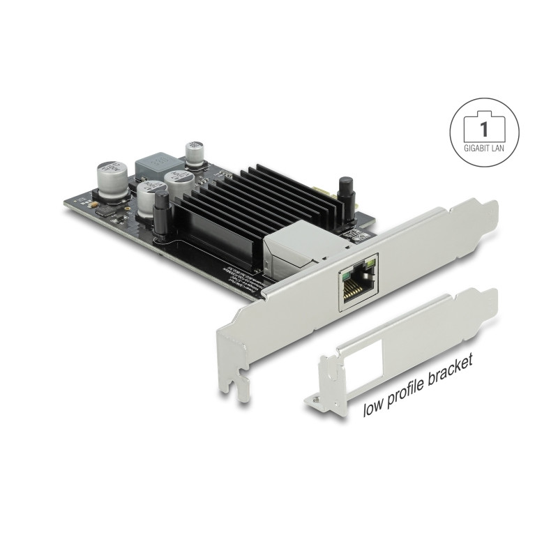Delock PCI Express x1 Netzwerkkarte Gigabit LAN 1 x RJ45 mit PoE+ i210